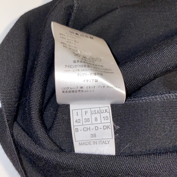 Emilio Pucci Black Wool Lace Open Back Sweater - Picture 13 of 16